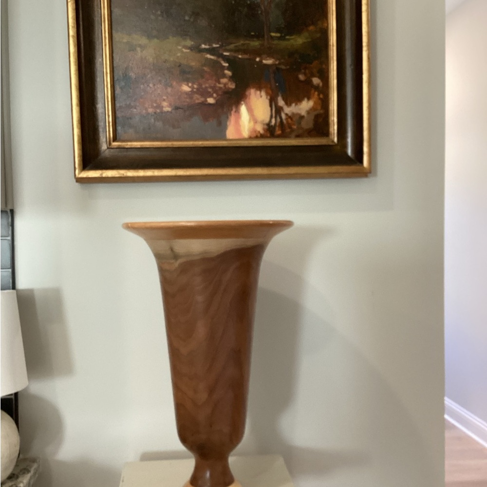 Elegant  Walnut with Maple Vase - Picture 2 of 6